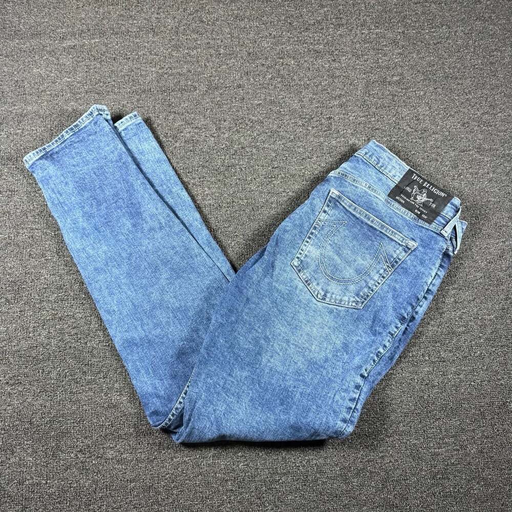 True Religion Rocco Relaxed Skinny Jeans Size 36 Blue Denim